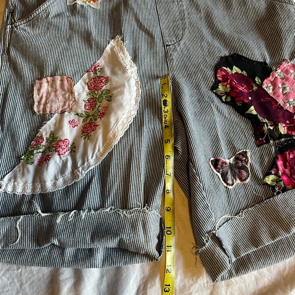 Floral Patchwork Upcycled Jean Jumpsuit - Picture 8 of 10